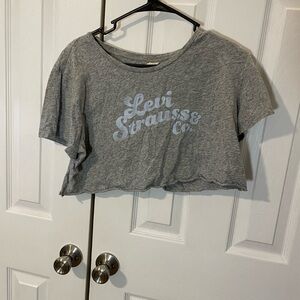 Levi's Gray Crop Top